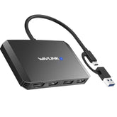 WAVLINK WL-UG69DH2 Dual Monitor USB+Type-C to Dual 4K HD DisplayPort Adapter Splitter